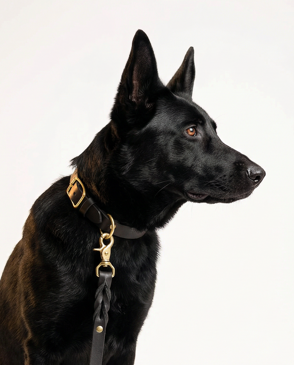 Classic Leather Dog Collar - Black